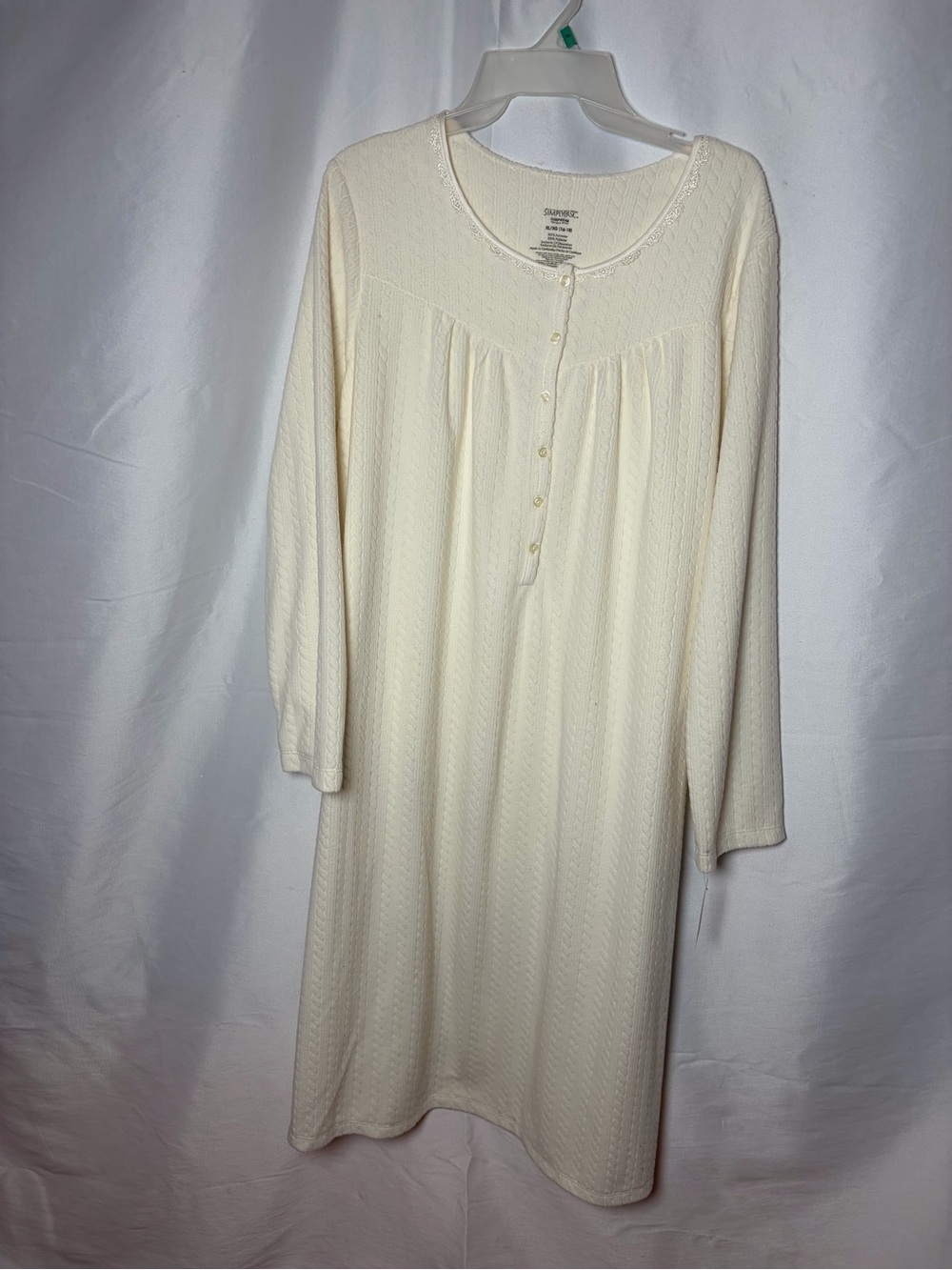 Cozy Cream Long Sleeve Nightgown